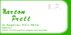 marton prell business card